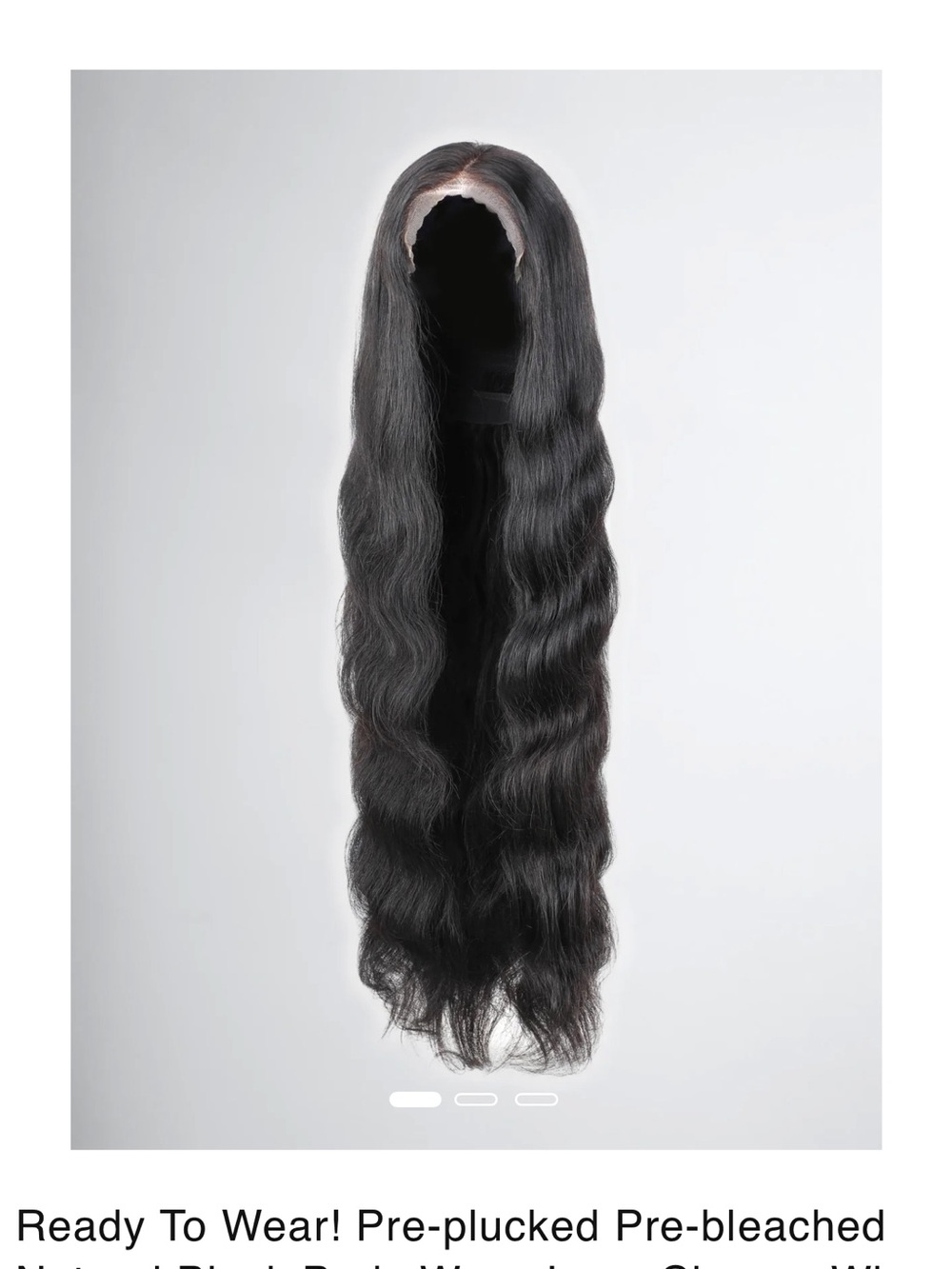 Black Long Wavy Lace Front Wig - Ready to Wear